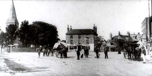 Carts in Square ~1900